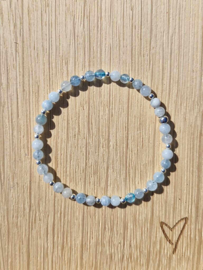 Aquamarin armbånd