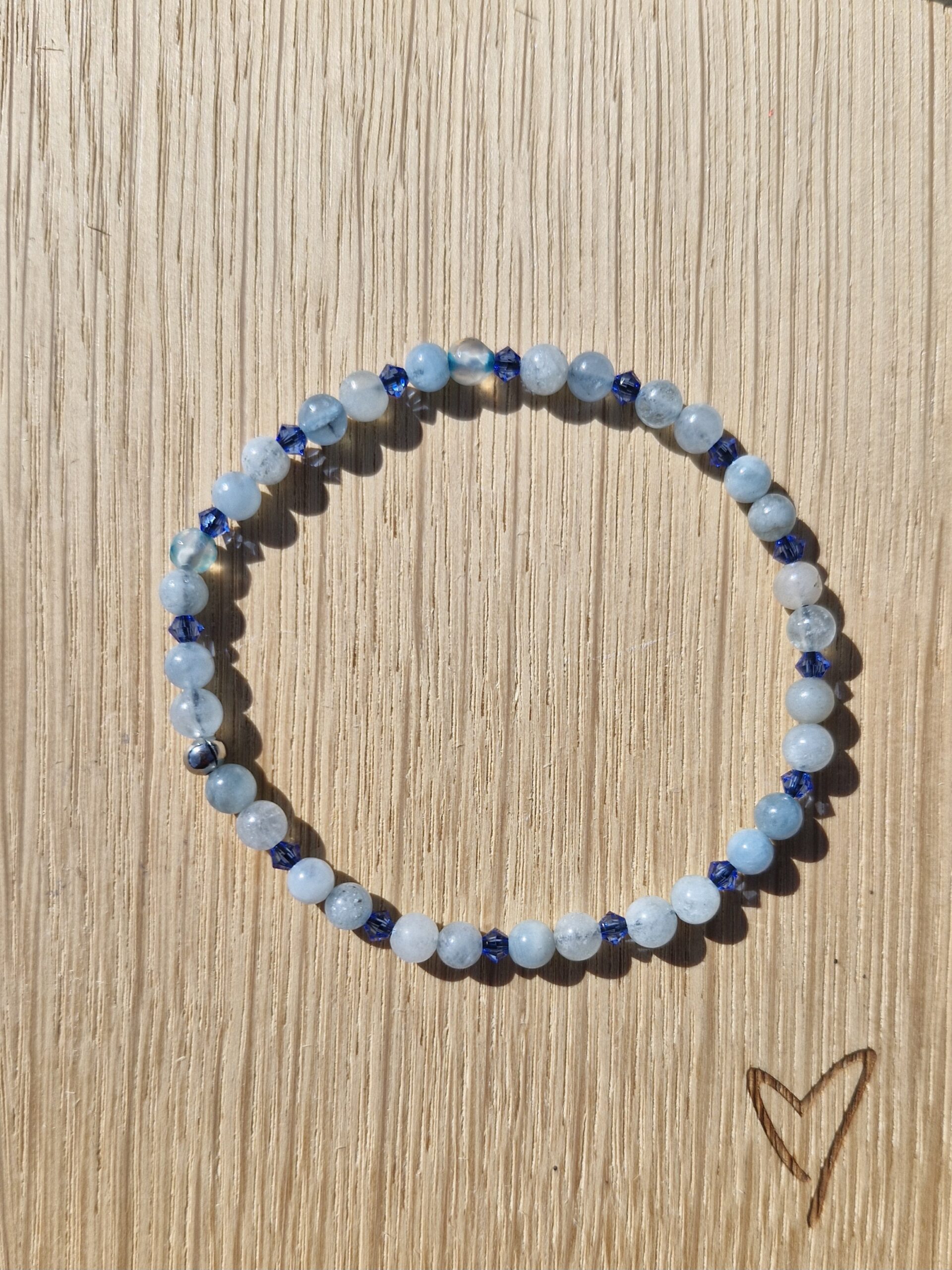 Aquamarin armbånd