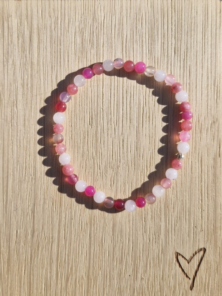 Pink Kvarts armbånd