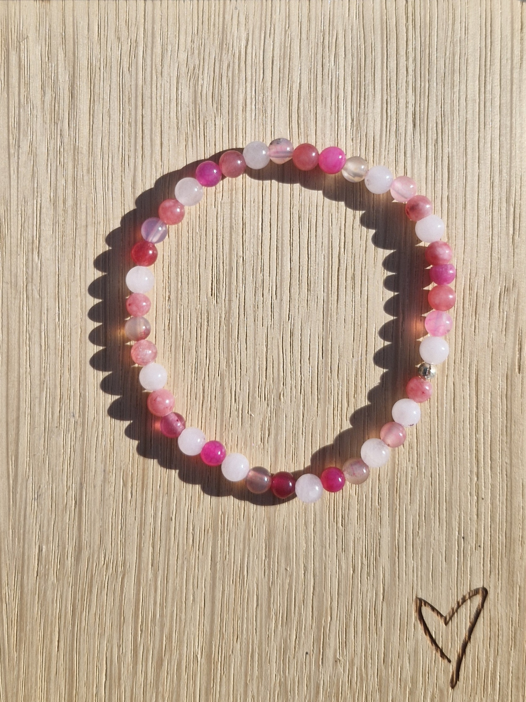 Pink Kvarts armbånd