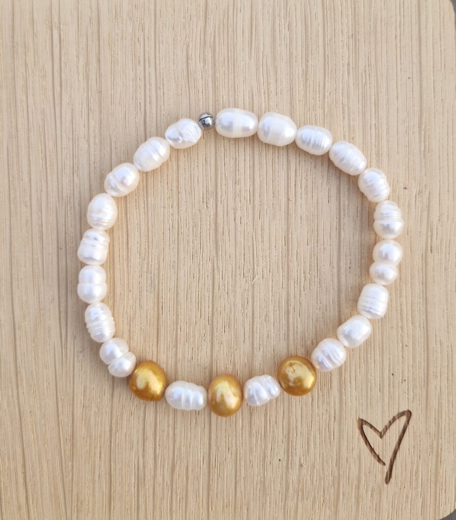 Ferskvandsperle armbånd